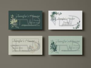 Jennifer's Heaven business cards JTWD watermark