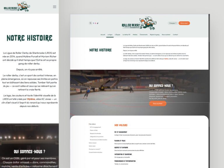 LRDS - league oage desktop/mobile