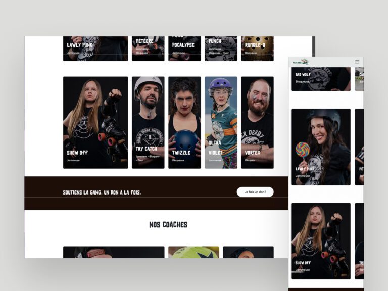 LRDS - team page desktop/mobile